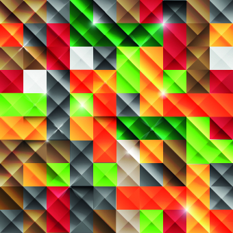 Multicolored Mosaics squares backgrounds 04