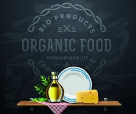 Vector Organic food backgorunds 01