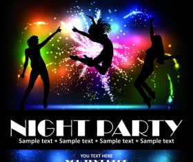 Beach Party Backgrounds vector 03