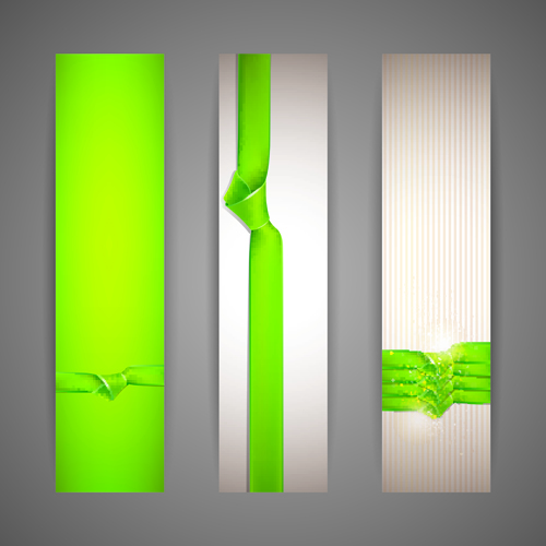 Colored Ribbon and banners vector 01