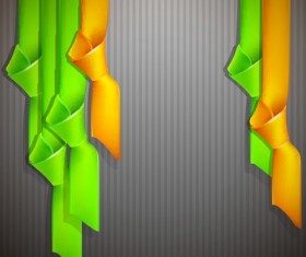 Colored Ribbon and banners vector 03