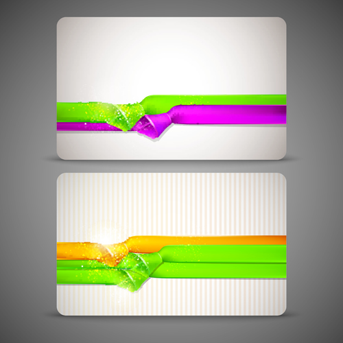 Colored Ribbon and banners vector 04