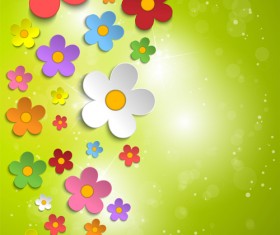 Plant and spring design vector 05