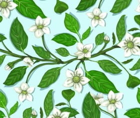 Plant and spring design vector 06
