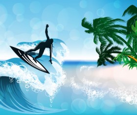 Summer sea background art 03