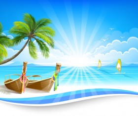 Summer sea background art 05