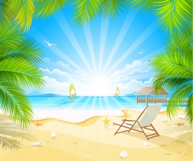 Summer sea background art 08