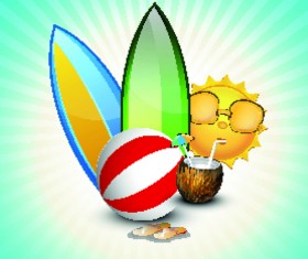 Vector Summer background art 02