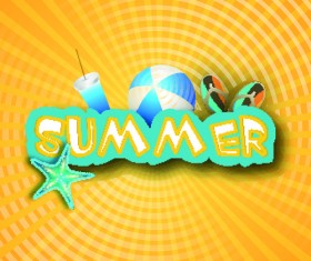 Vector Summer background art 04