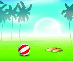 Vector Summer background art 05