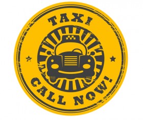 Set of Taxi labels vector 01