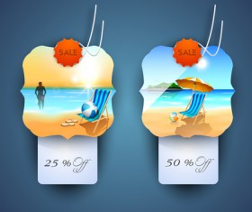Vector Summer labels set 02