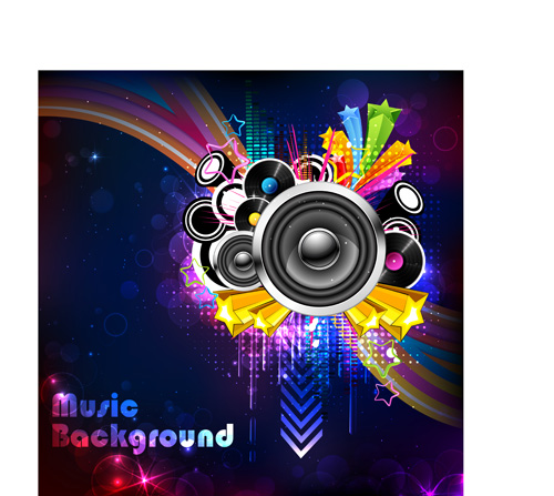 Vector music background 02 free download