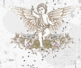 Vintage Garbage background vector 01