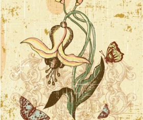 Vintage Garbage background vector 02