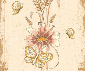 Vintage Garbage background vector 03