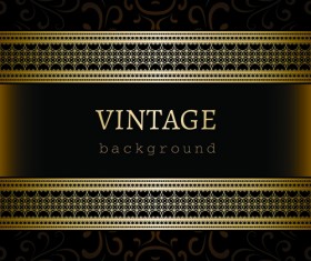 Vintage Golden Backgrounds vector 01