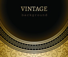 Vintage Golden Backgrounds vector 03