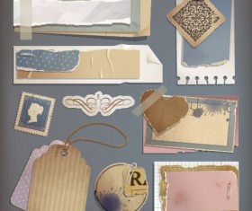 Vintage stickers and labels set 02