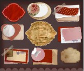 Vintage stickers and labels set 03