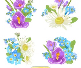 Vivid Flowers vector art 01