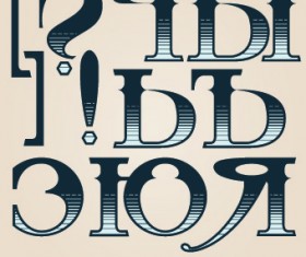 Russian alphabet with numbers vector 01