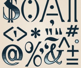 Russian alphabet with numbers vector 05