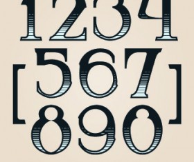 Russian alphabet with numbers vector 06