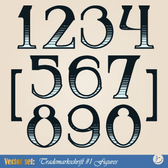Russian alphabet with numbers vector 06