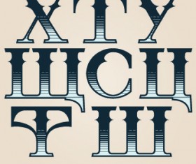 Russian alphabet with numbers vector 08