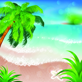 Summer beach and island background 03