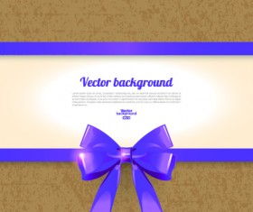 Beautiful bow with background vector 02