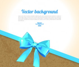 Beautiful bow with background vector 03