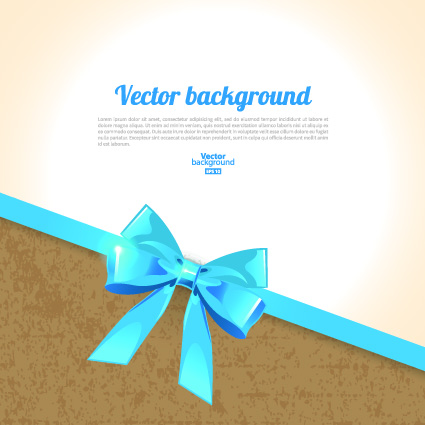 Beautiful bow with background vector 03