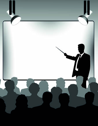 business presentation vector Silhouettes 01