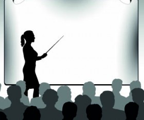 business presentation vector Silhouettes 02