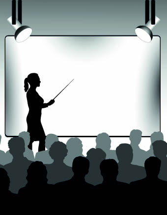 business presentation vector Silhouettes 02