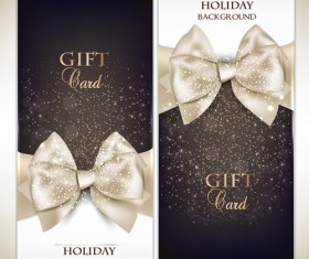 Shiny Holiday Gift Cards vector 02