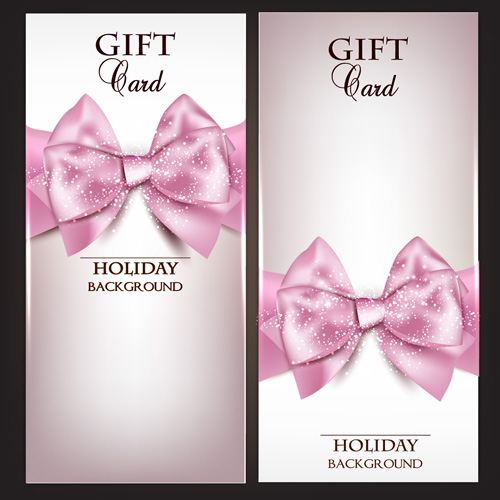 Shiny Holiday Gift Cards vector 03