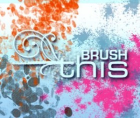 Motion Splatter Photoshop Brushes