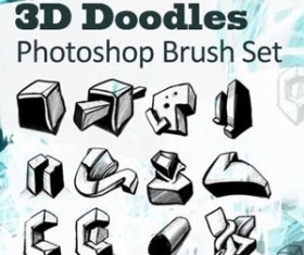 3D Doodles Photoshop Brushes