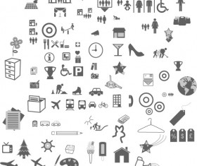 Commonly used graphic icons vector