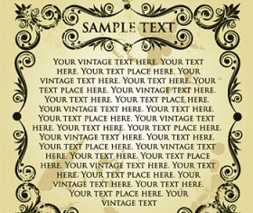Border ornate nostalgia vector