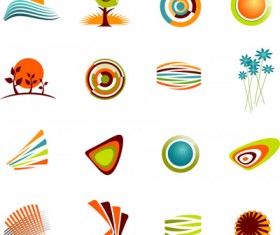 Cartoon simple icons vector