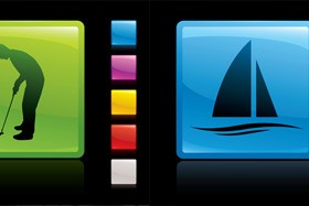 Square crystal Icon vector