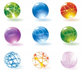Round crystal ball Icon vector