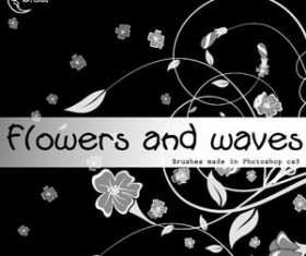 Flowers and waves Photoshop Brushes
