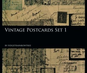 Vintage Postcards Photoshop Brushes