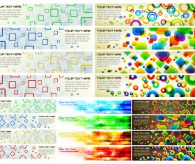 Abstract colored banner background vector art