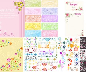 cute style Border Floral vector